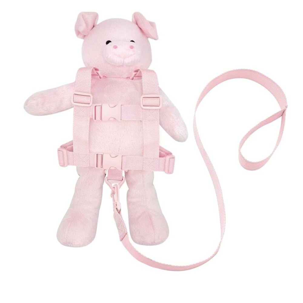 Gold Bug Travel Bug Animal 2 in 1 Child Safety Harness Pig Pink Plush Backpack